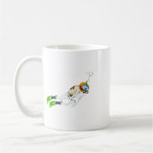 Skeleton Scuba Diving Halloween Pumpkin Diver Kaffeetasse (Links)