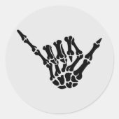 Skeleton Shaka Hand Halloween Sticker (Vorderseite)