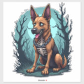 Skeleton Shepherd Dog Aufkleber (Blatt)