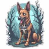Skeleton Shepherd Dog Aufkleber (Vorderseite)