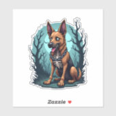 Skeleton Shepherd Dog Aufkleber (Blatt)