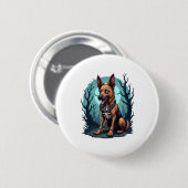 Skeleton Shepherd Dog Button (Vorne & Hinten)