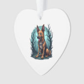 Skeleton Shepherd Dog Ornament (Vorderseite)