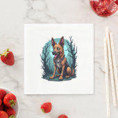 Skeleton Shepherd Dog Serviette (Beispiel)