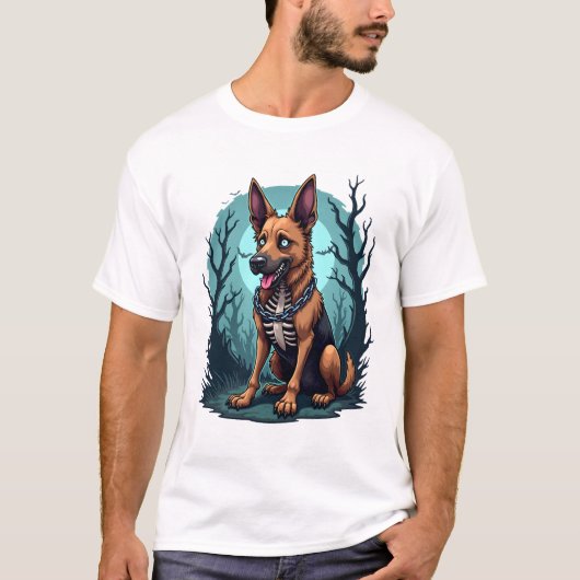 Skeleton Shepherd Dog T-Shirt (Vorderseite)