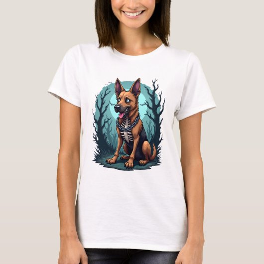 Skeleton Shepherd Dog T-Shirt (Vorderseite)