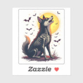 Skeleton Shiba Scream Aufkleber (Blatt)