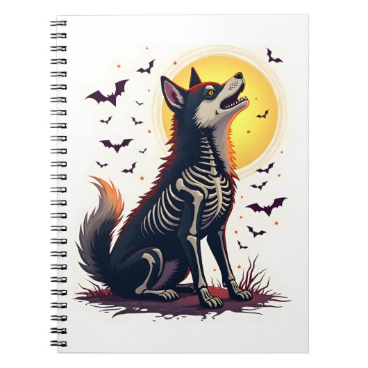 Skeleton Shiba Scream Notizblock (Vorderseite)