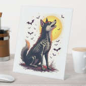 Skeleton Shiba Scream Sockelschild (In Situ)