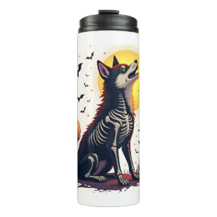 Skeleton Shiba Scream Thermosbecher