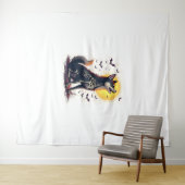 Skeleton Shiba Scream Wandteppich (Beispiel (Horizontal))