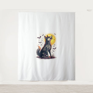 Skeleton Shiba Scream Wandteppich