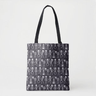 Skeleton-Silhouetten nahtlos für Halbwüchse Tasche