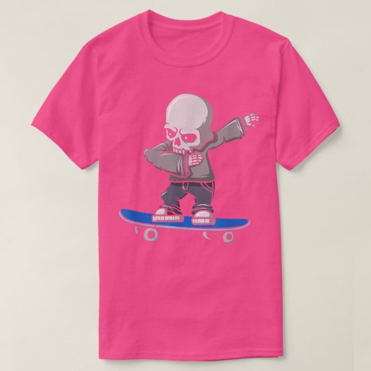 Skeleton Skateboard Dabbing Skate Skeleton T-Shirt (Design vorne)