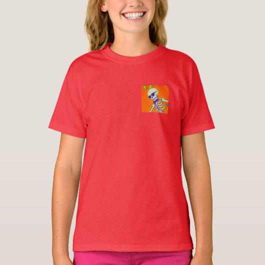 Skeleton Skateboard T-Shirt (Vorderseite)