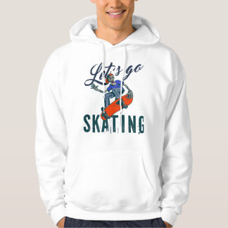 Skeleton Skateboarding T-Shirt | Skate Street Art Hoodie