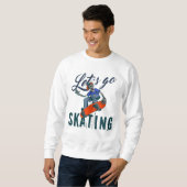 Skeleton Skateboarding T-Shirt | Skate Street Art  Sweatshirt (Vorne ganz)