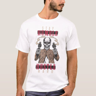 Skeleton Skateboarding T-Shirt Street Art Skaten