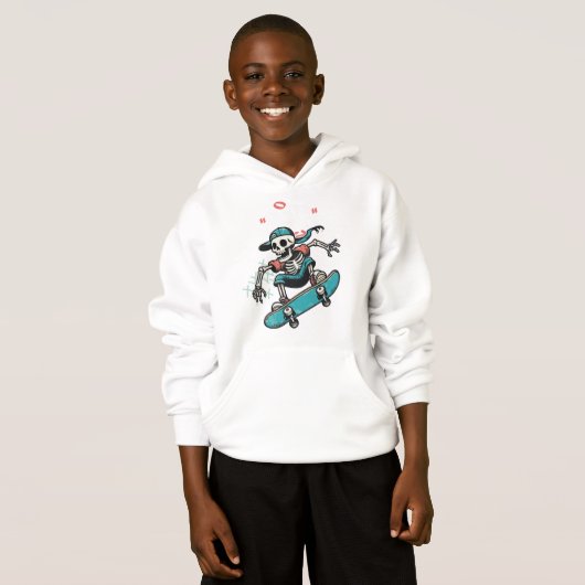 Skeleton Skater Hoodie (Vorne ganz)