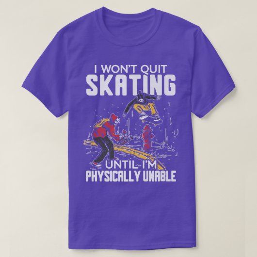 Skeleton Skater Spooky Cartoon T-Shirt (Design vorne)