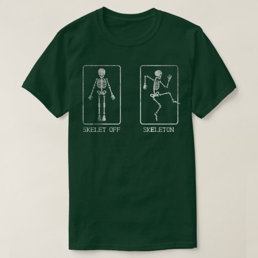 Skeleton Skeletoff Sonnige Knochen T-Shirt (Design vorne)