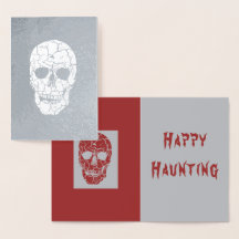 Skeleton Skeleton Skull Card für echte Founting Ha