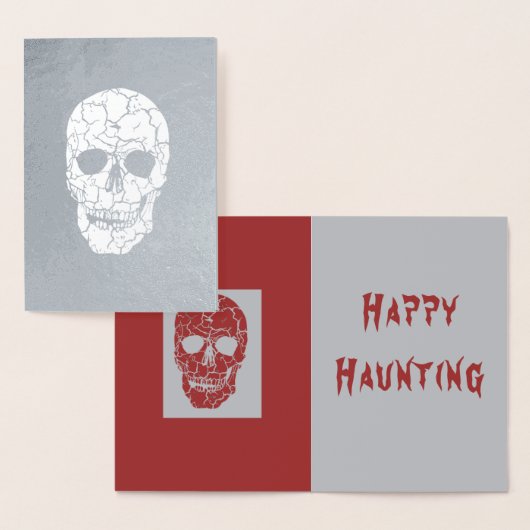 Skeleton Skeleton Skull Card für echte Founting Ha Folienkarte (Anzeige)