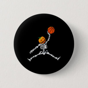 Skeleton Sketll Halloween Pumpkin Slam Dunk Button