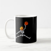 Skeleton Sketll Halloween Pumpkin Slam Dunk Kaffeetasse (Links)