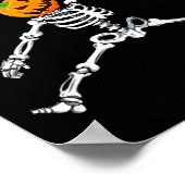 Skeleton Sketll Halloween Pumpkin Slam Dunk Poster (Ecke)