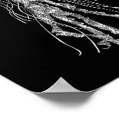 Skeleton Skull Beängstigende Quallen Halloween Roc Poster (Ecke)
