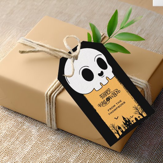 Skeleton Skull Graveyard Black Gothic Halloween Geschenkanhänger