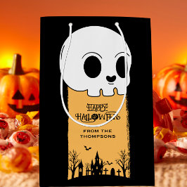 Skeleton Skull Graveyard Black Gothic Halloween Mittlere Geschenktüte