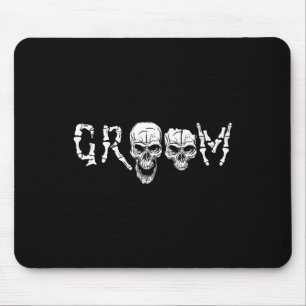 - Skeleton Skull Halloween Wedding Bachelor Mousepad