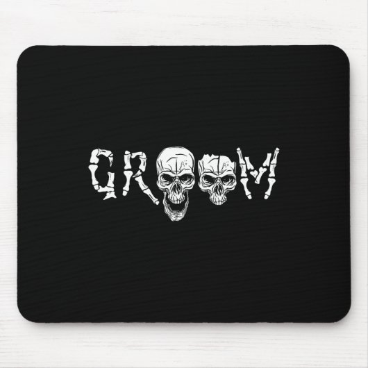 - Skeleton Skull Halloween Wedding Bachelor Mousepad (Vorne)