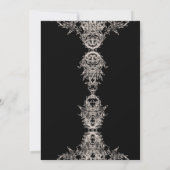 Skeleton Skull Mauve Dusty Rose Gotische Verlobung Einladung (Rückseite)