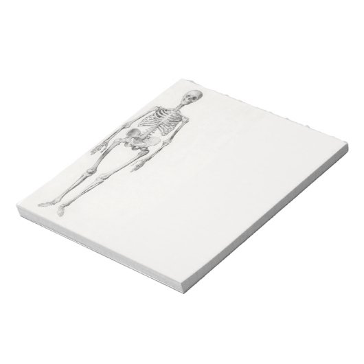 Skeleton Skull Notizblock (Rotiert)