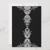 Skeleton Skull Red White Roses Gothic Wedding Einladung (Rückseite)