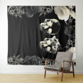 Skeleton SkuLLS Fotografie Hintergrund Wandteppich (Beispiel (Horizontal))