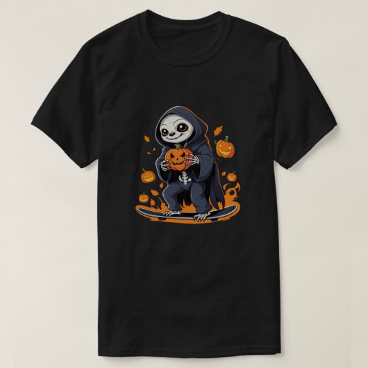 Skeleton Sloth Vampire halloween Unique & Spooky T-Shirt (Design vorne)