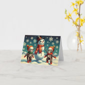 Skeleton Snow-play Karte (Gelbe Blume)