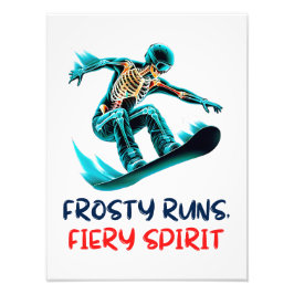 Skeleton Snowboarder Thrills in Motion Fotodruck