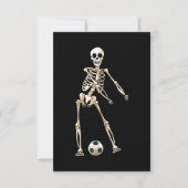 Skeleton Soccer Halloween Flossenblütenspiel Einladung (Vorderseite)