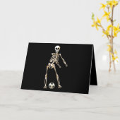 Skeleton Soccer Halloween Flossenblütenspiel Karte (Gelbe Blume)