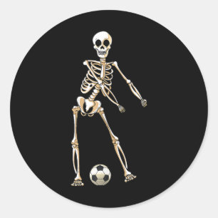Skeleton Soccer Halloween Flossentanz Cosplay Runder Aufkleber