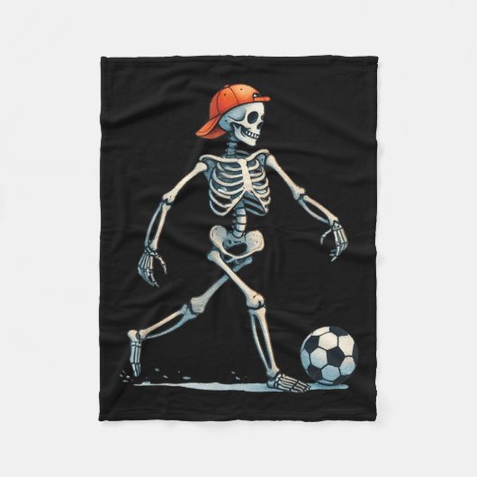 Skeleton Soccer Halloween Kostüm Funny Men Boys K Fleecedecke (Vorderseite)