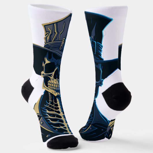 Skeleton socs socken (Gewinkelt)