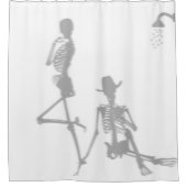 Skeleton Spaß Dusche Funny Cowboy Silhouette Bad Duschvorhang (Vorderseite)