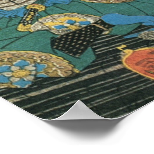 Skeleton Specter von Kuniyoshi Utagawa Poster (Ecke)