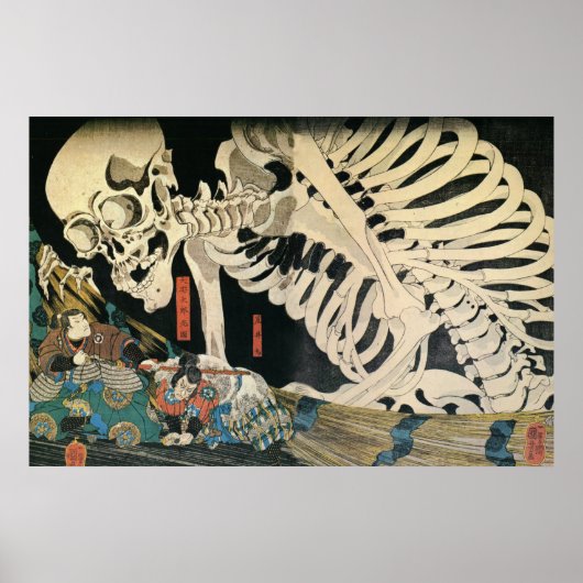 Skeleton Specter von Kuniyoshi Utagawa Poster (Vorne)